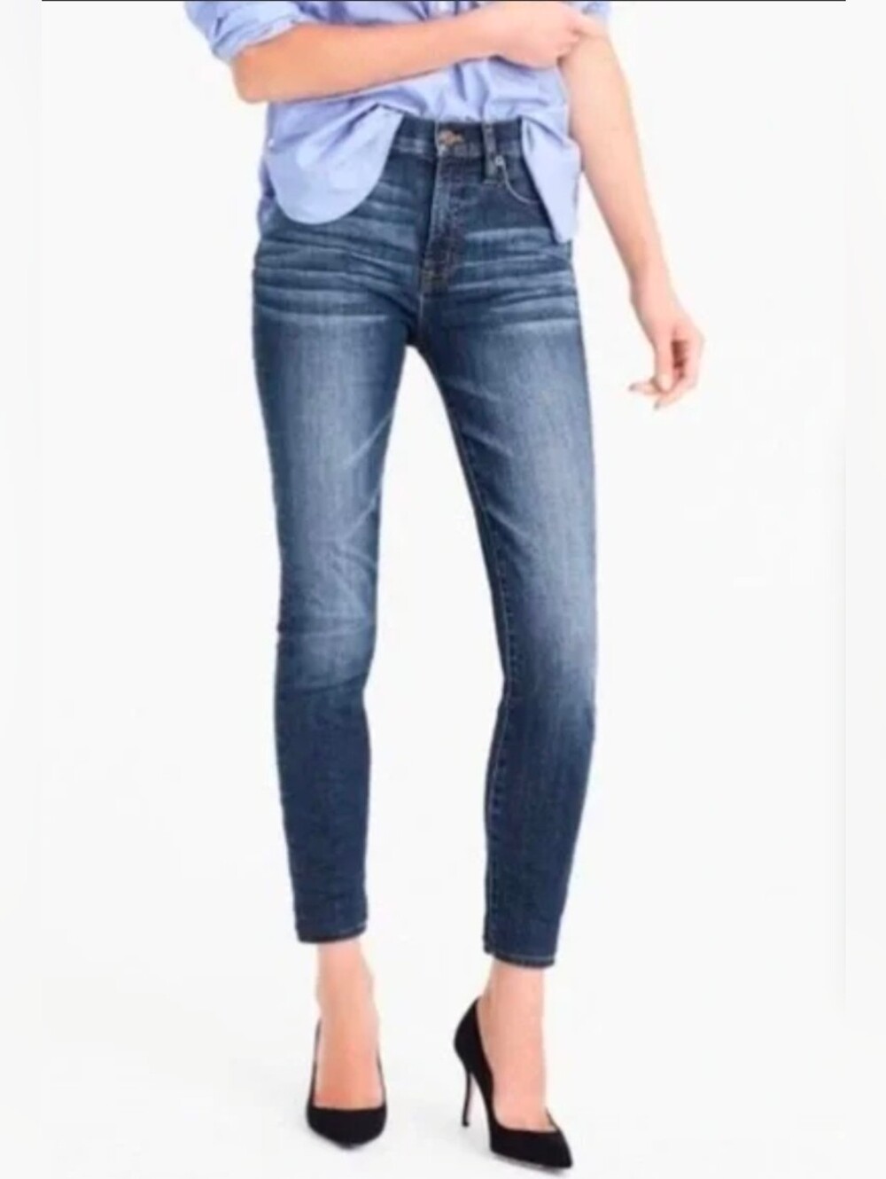 J. Crew Toothpick Skinny Jeans in Medium Dark Blue Wash Size 27